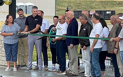 United Republic Bank CEO Chris Wiedenfeld joined the City of Gretna for the Gretna Crossing Park ribbon-cutting ceremony. The bank is the sponsor of the new development.
